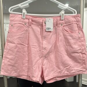 NWT pink jean denim shorts H&M Divided Size 14
